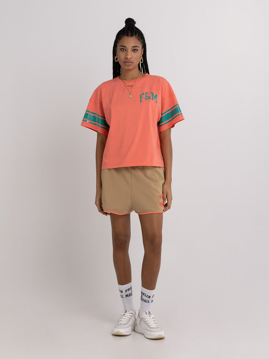Jersey t-shirt with logo print