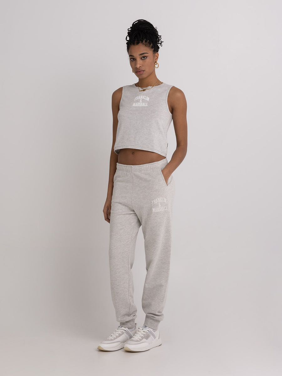 Jersey top with arch letter logo print