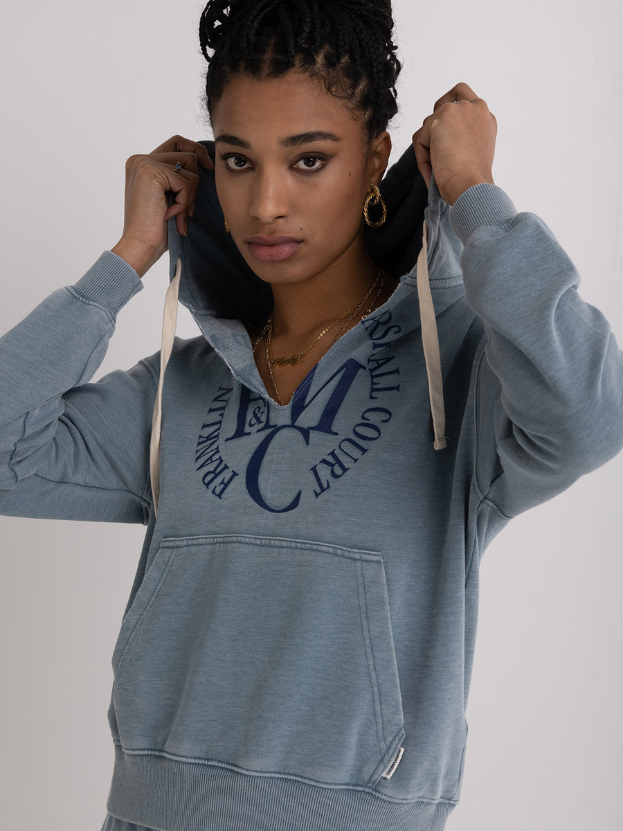 Hoodie with college logo print