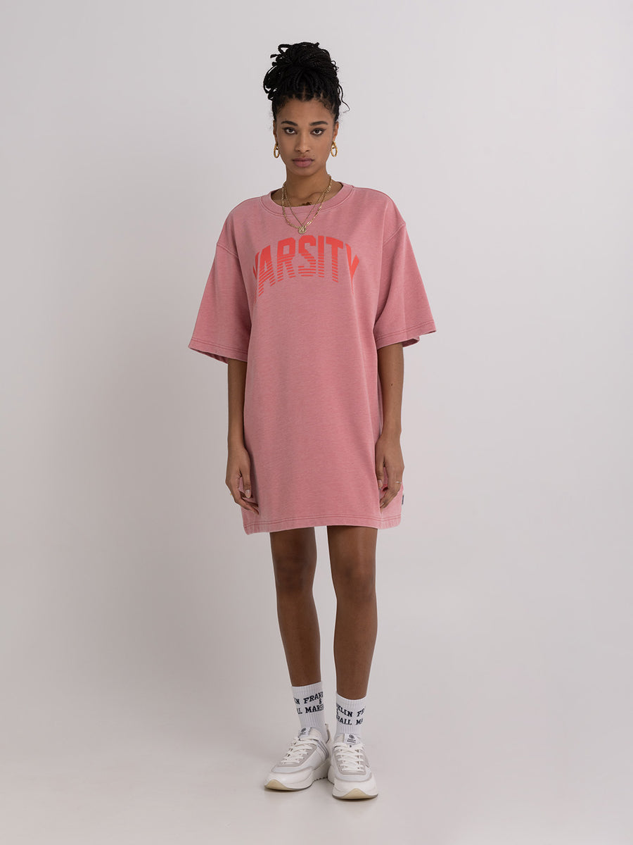 Varsity college maxi t-shirt with print