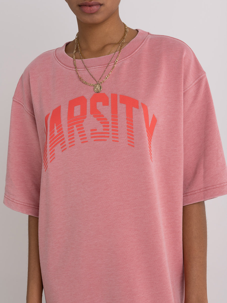 Varsity college maxi t-shirt with print
