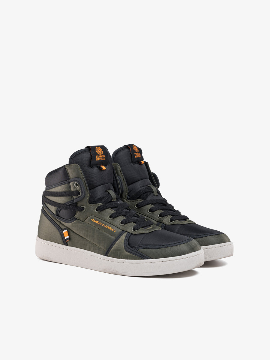 THETA PRO-ARMY men's mid-cut leather lace-up sneakers