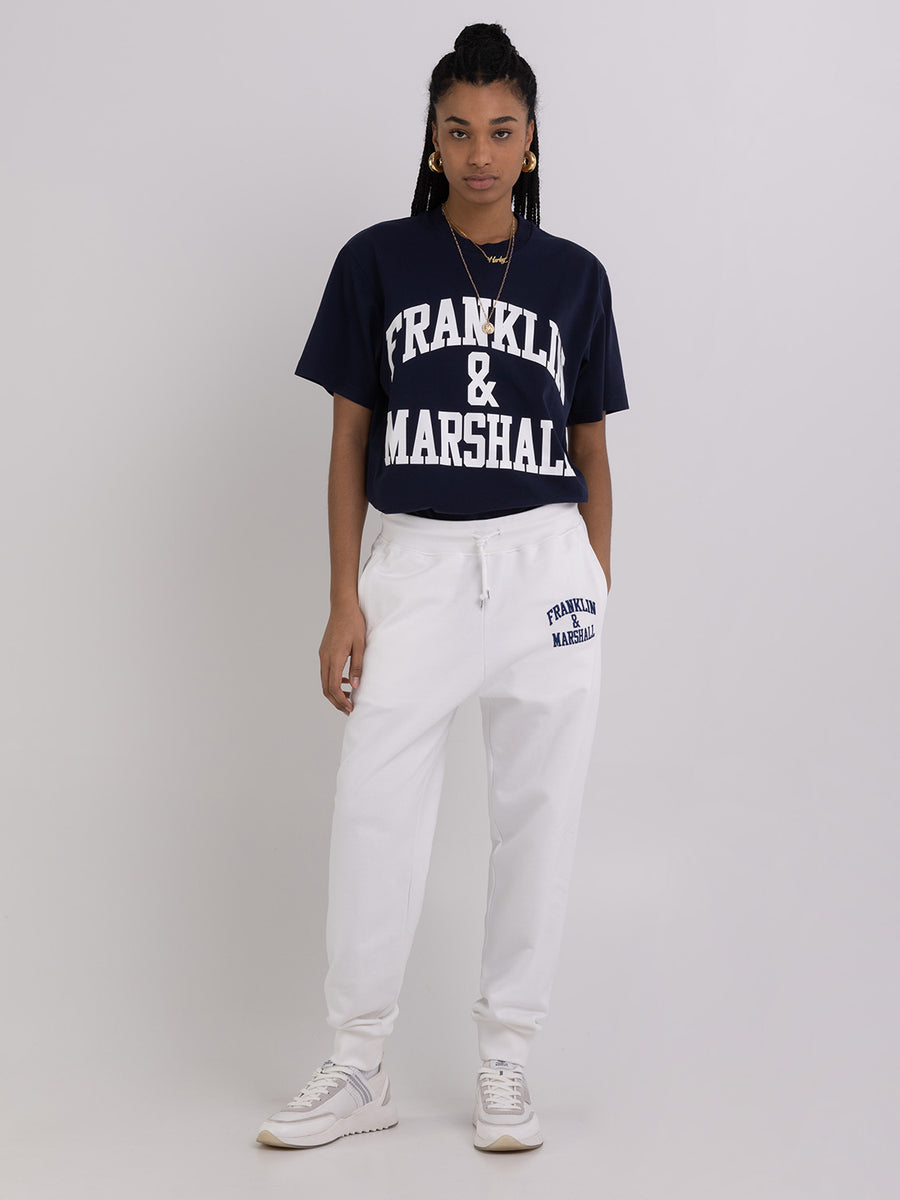 Agender jogger trousers with Arch letter embroidery