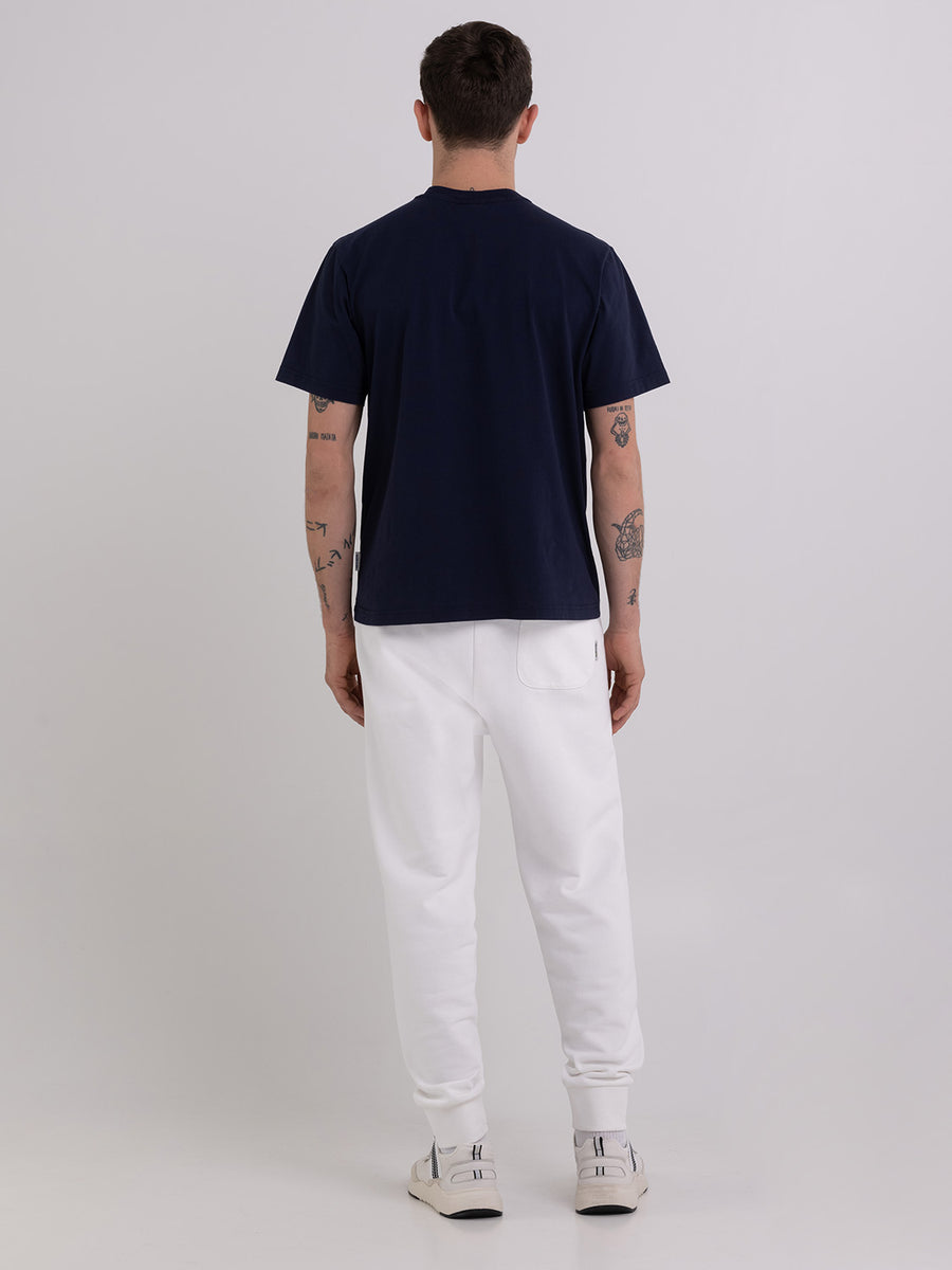 Agender jogger trousers with Arch letter embroidery