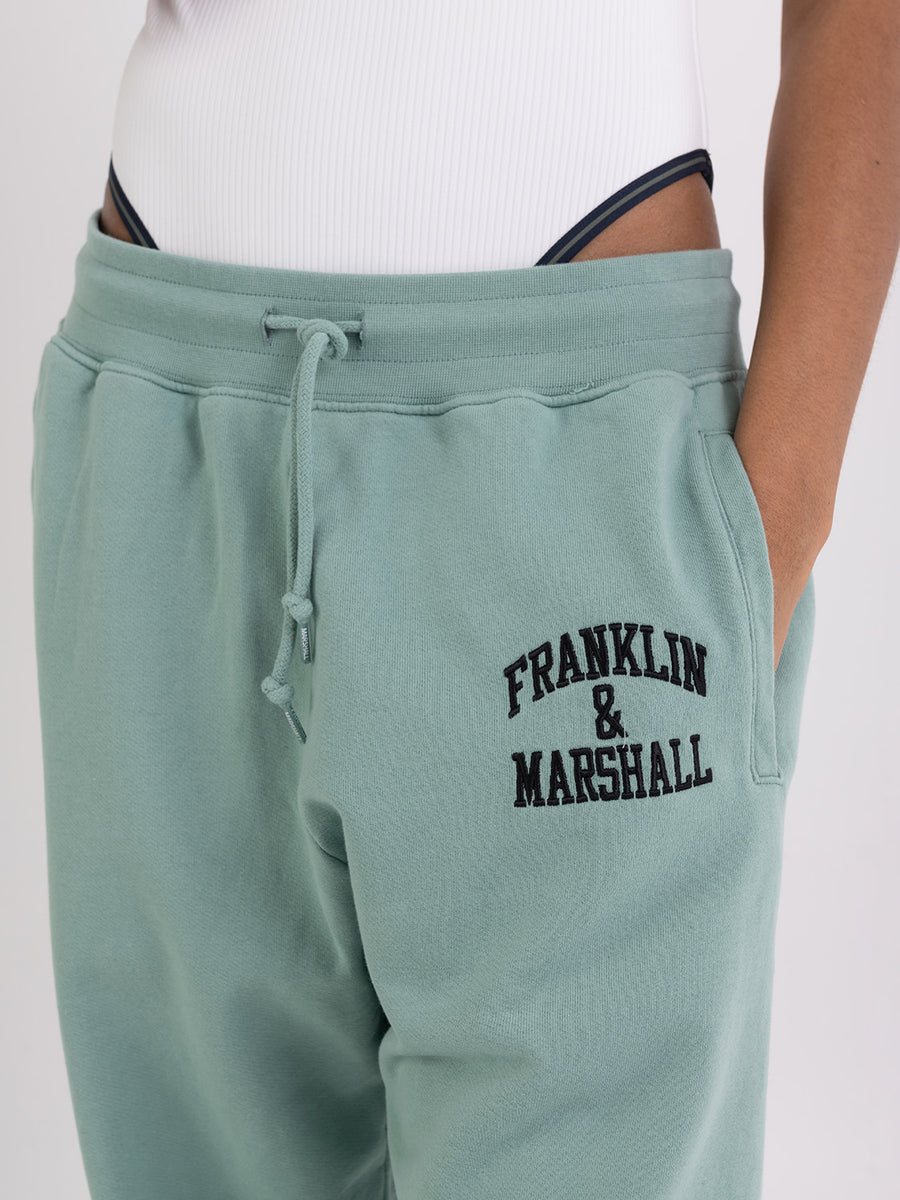 Agender jogger trousers with Arch letter embroidery