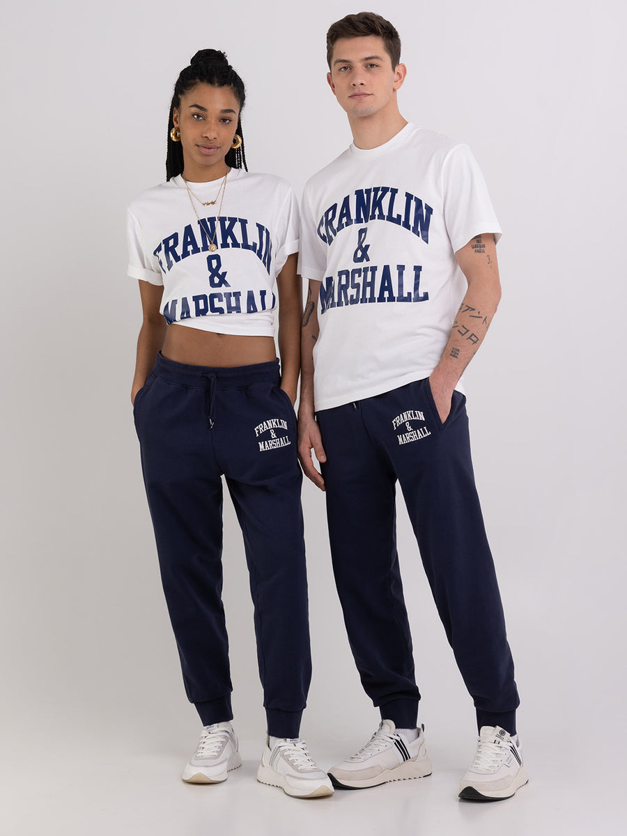 Agender jogger trousers with Arch letter embroidery