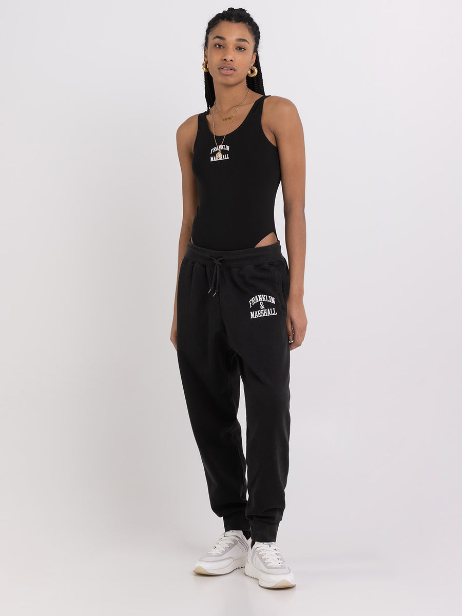 Agender jogger trousers with Arch letter embroidery