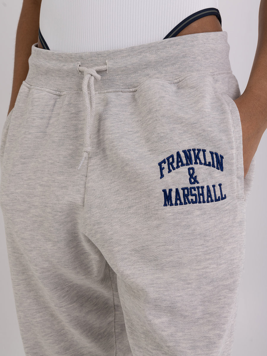Agender jogger trousers with Arch letter embroidery