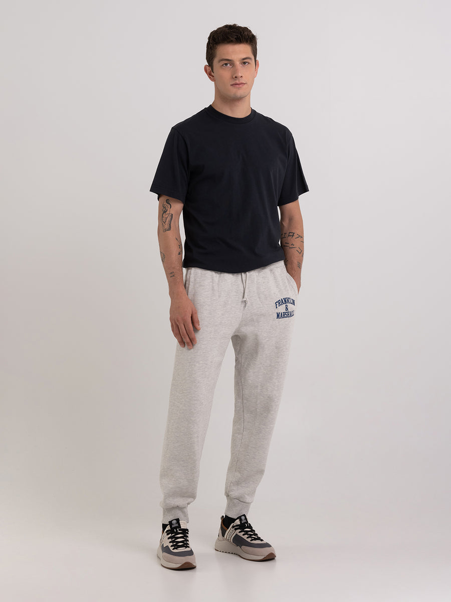 Jogger pants with arch letter embroidery