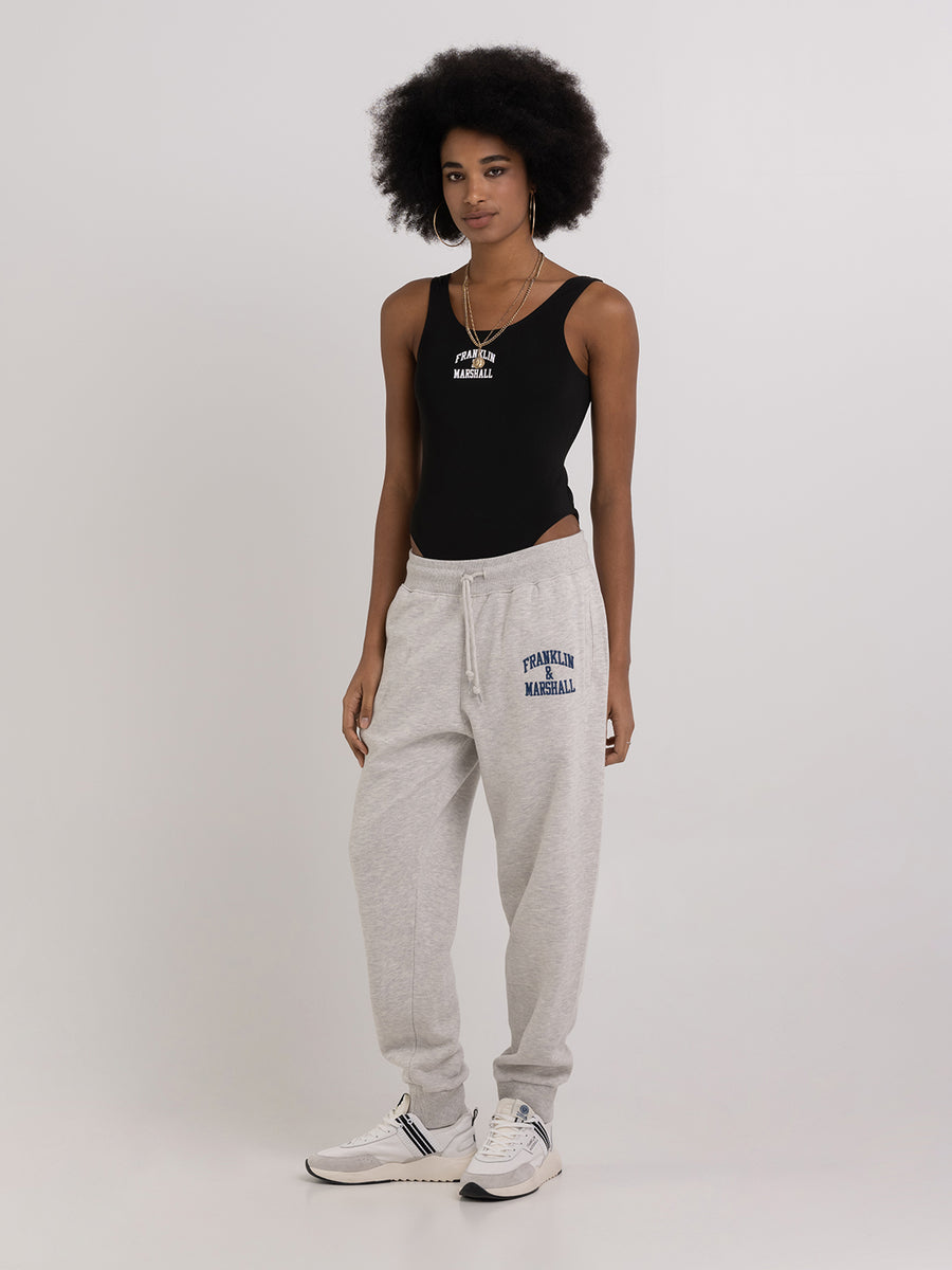 Jogger pants with arch letter embroidery