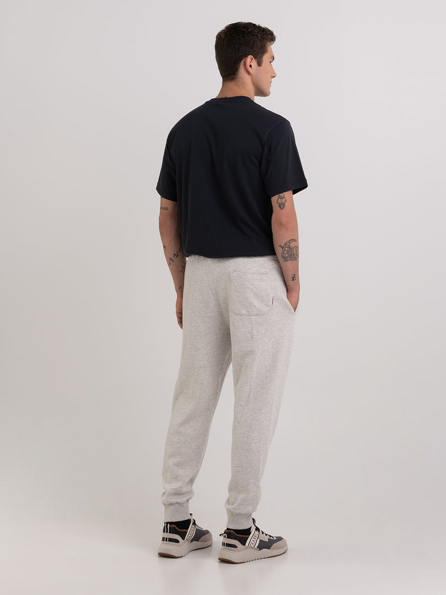 Jogger pants with arch letter embroidery