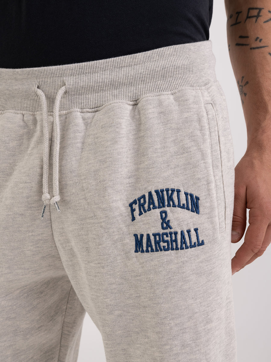 Jogger pants with arch letter embroidery