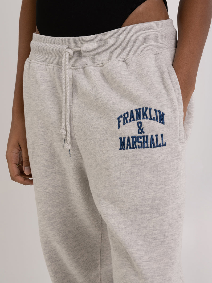 Jogger pants with arch letter embroidery