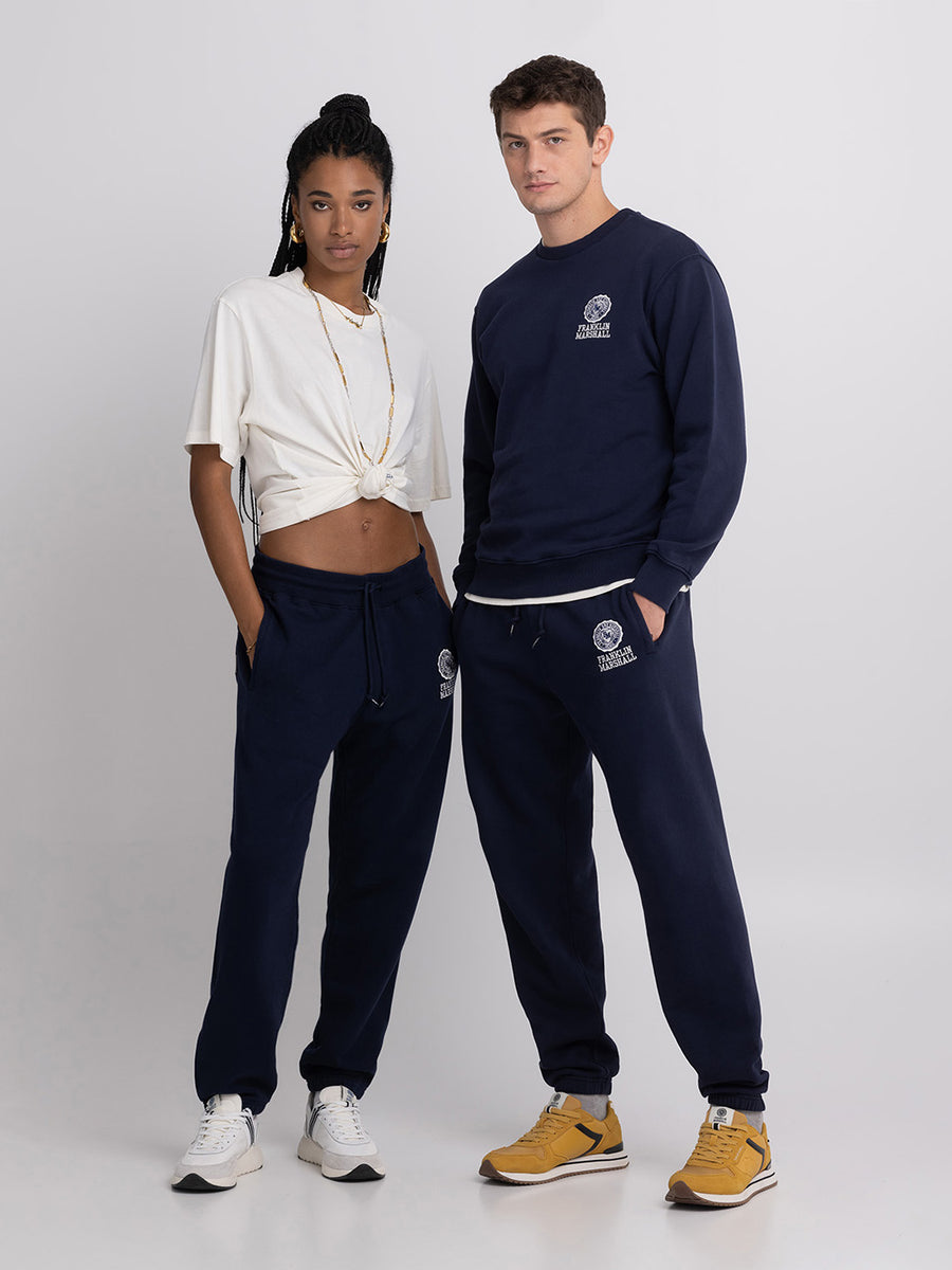 Agender jogger pants with Crest logo embroidery