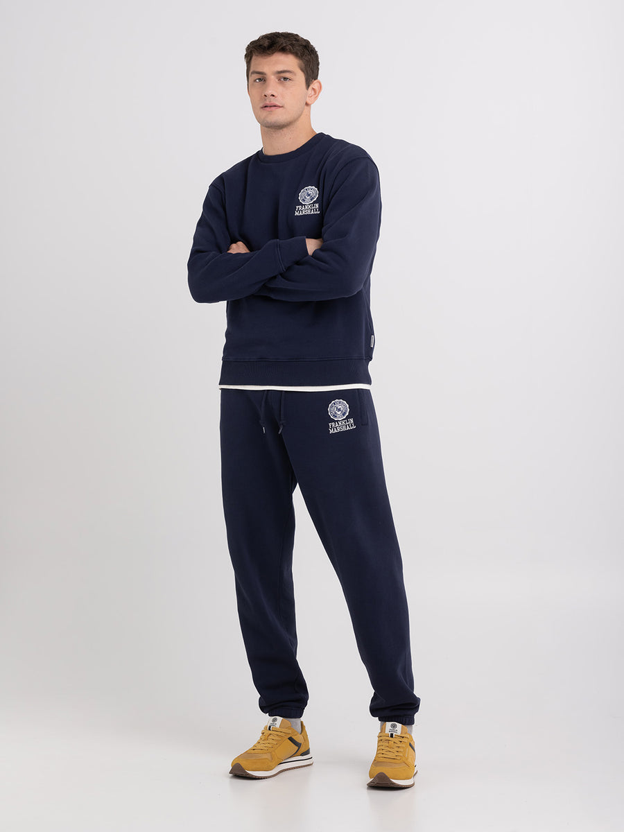 Agender jogger pants with Crest logo embroidery