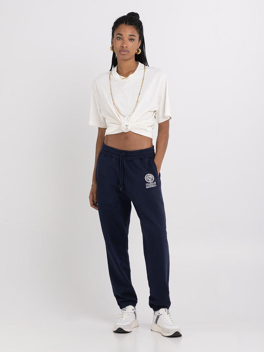 Agender jogger pants with Crest logo embroidery