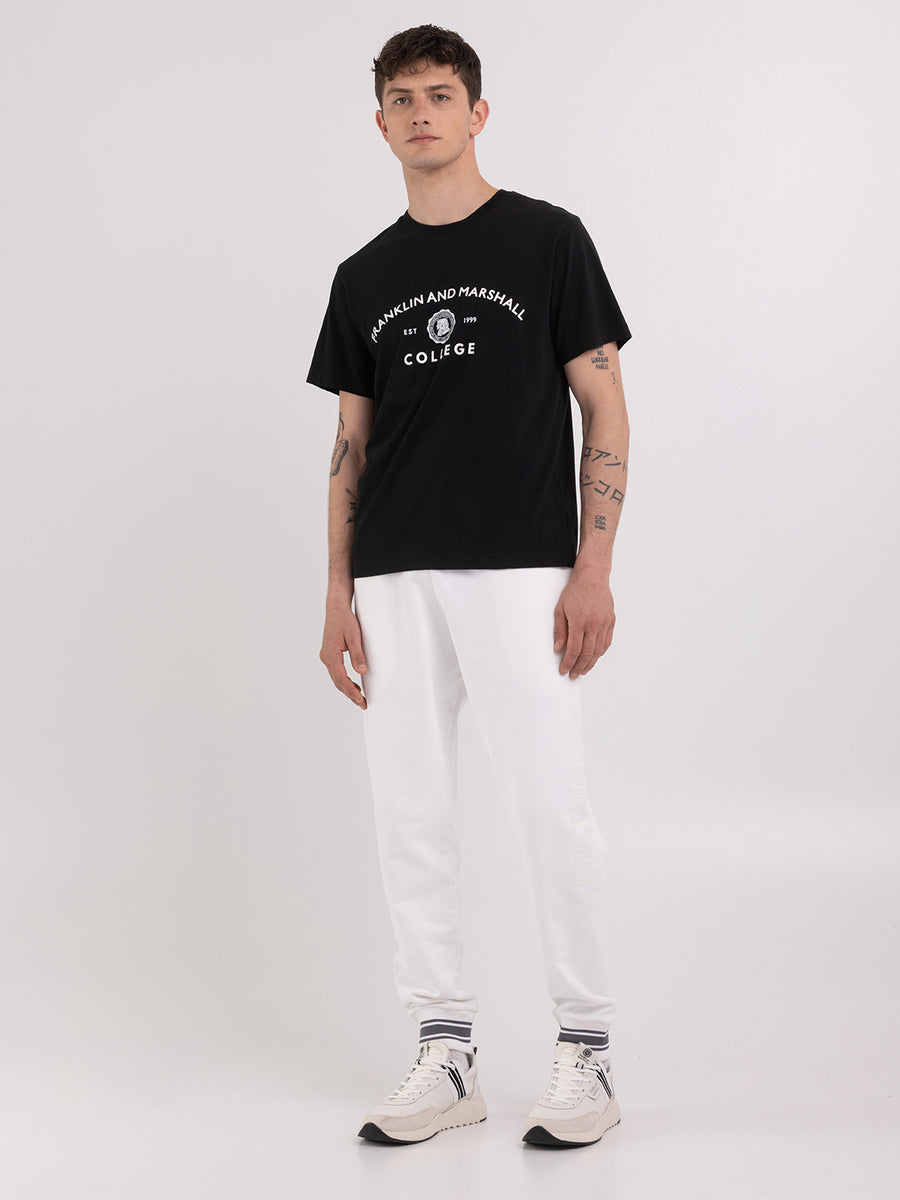 Organic cotton jogger trousers with Alumni logo print