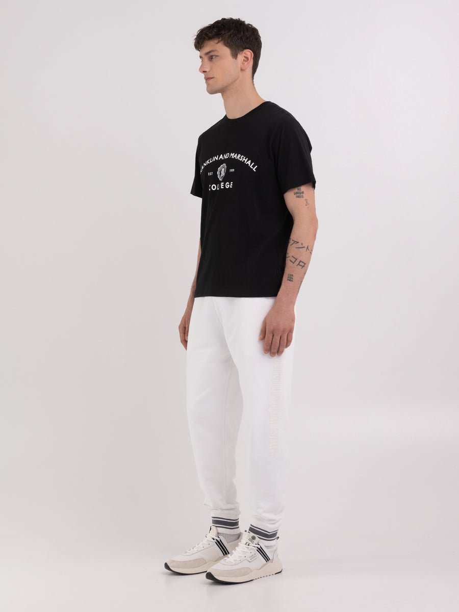 Organic cotton jogger trousers with Alumni logo print