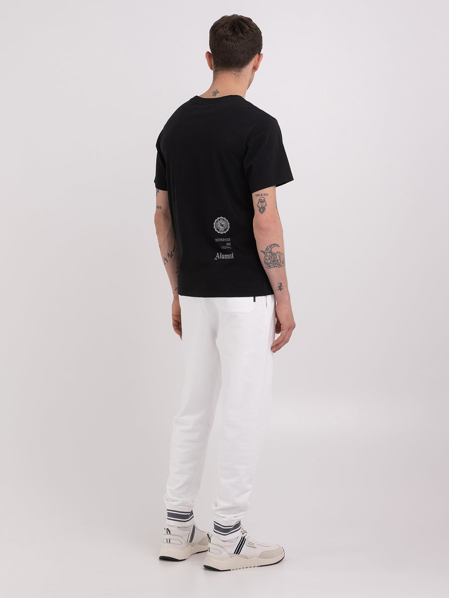 Organic cotton jogger trousers with Alumni logo print