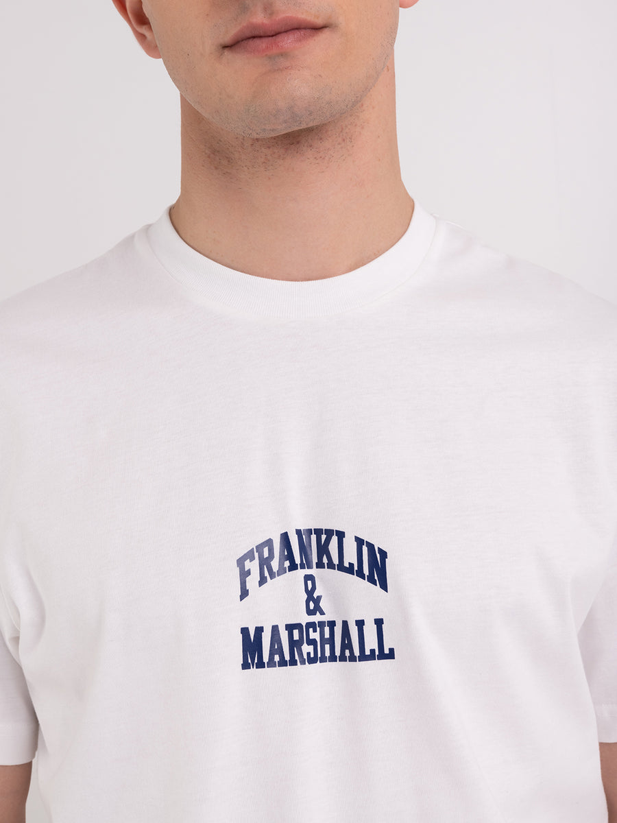 Jersey t-shirt with arch letter print