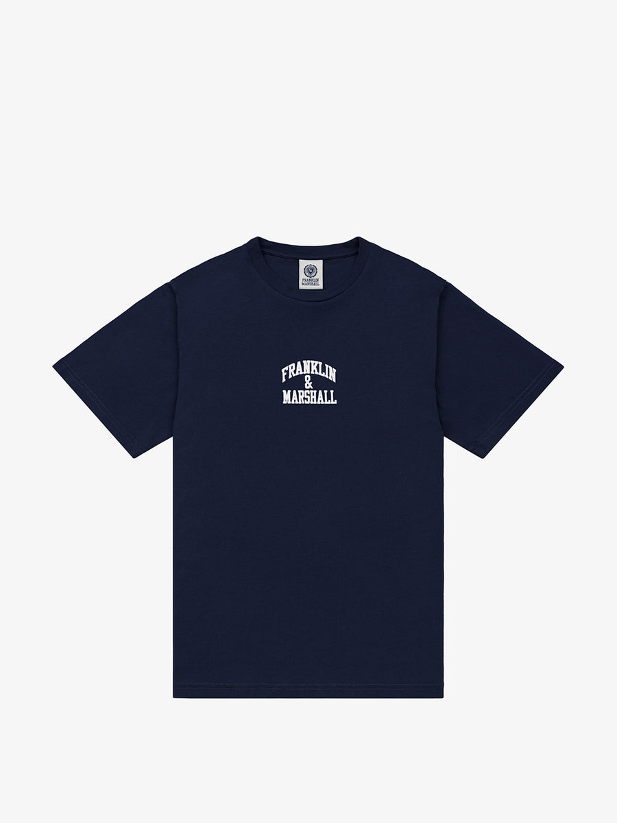 T-shirt in jersey con stampa arch letter