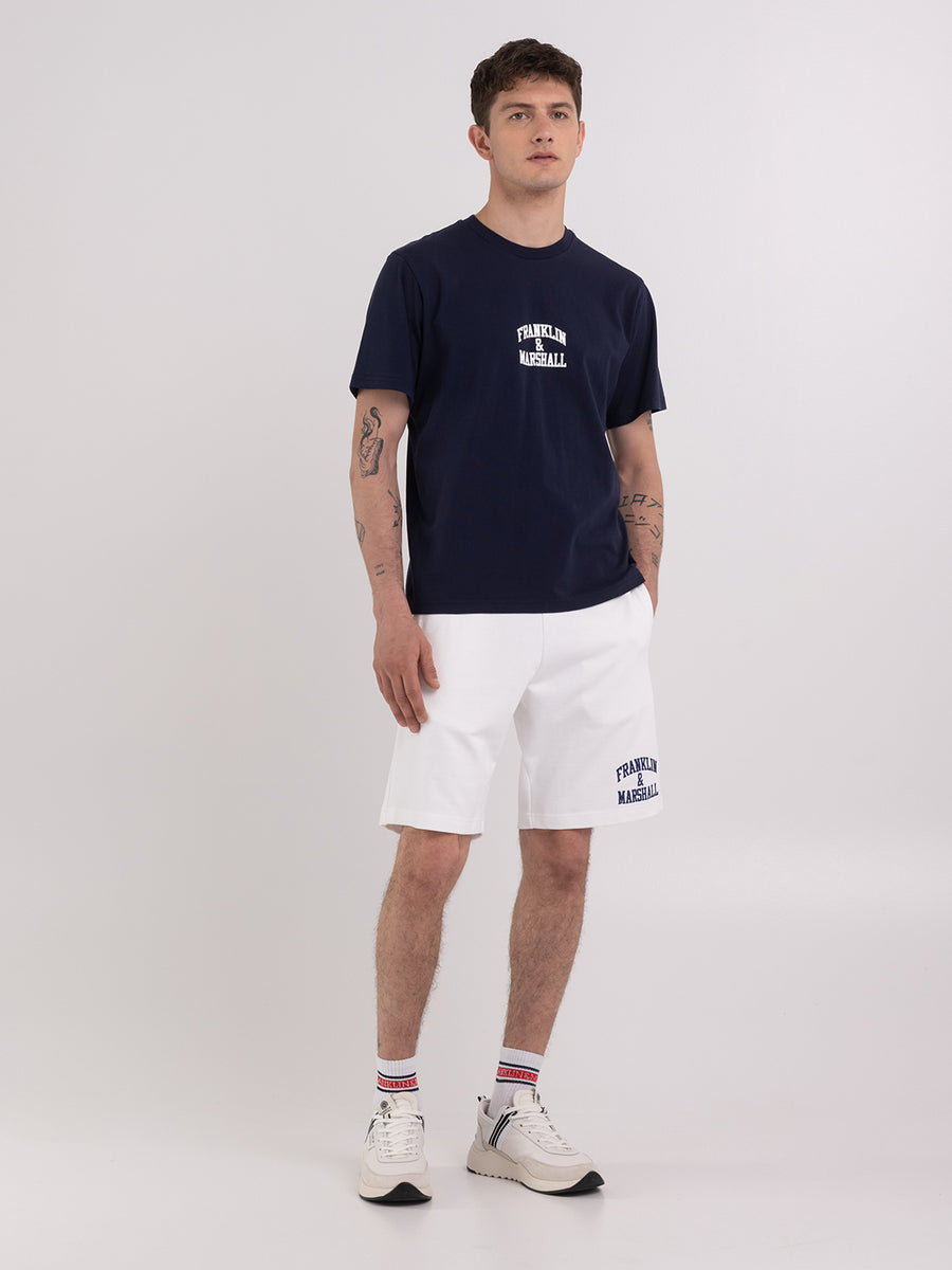 T-shirt in jersey con stampa arch letter