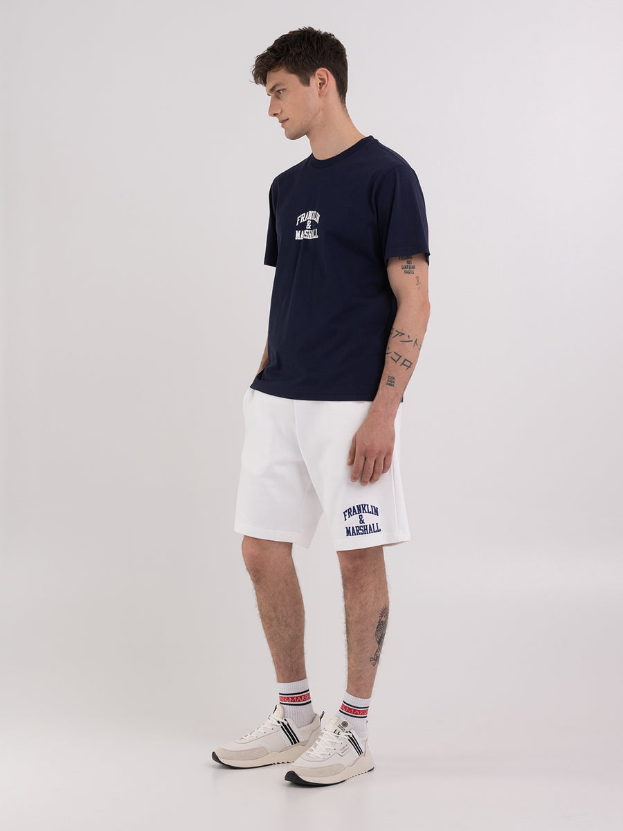 T-shirt in jersey con stampa arch letter