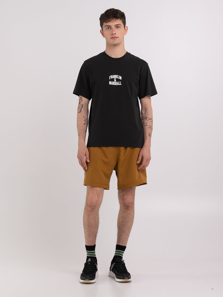 Jersey t-shirt with arch letter print