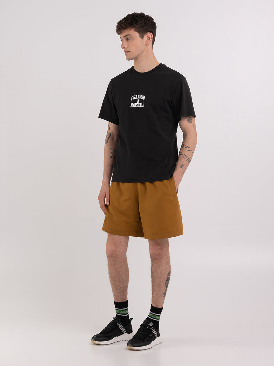 Jersey t-shirt with arch letter print