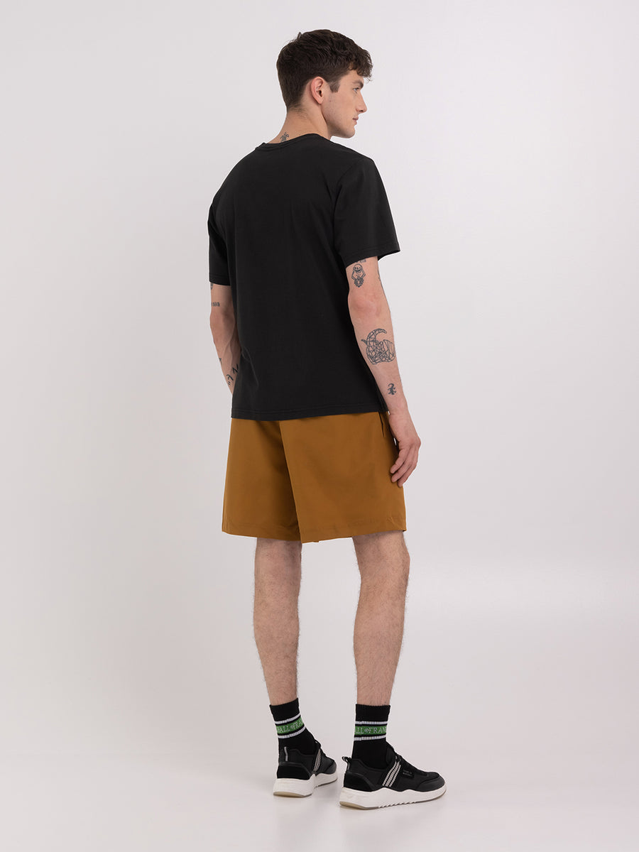 Jersey t-shirt with arch letter print