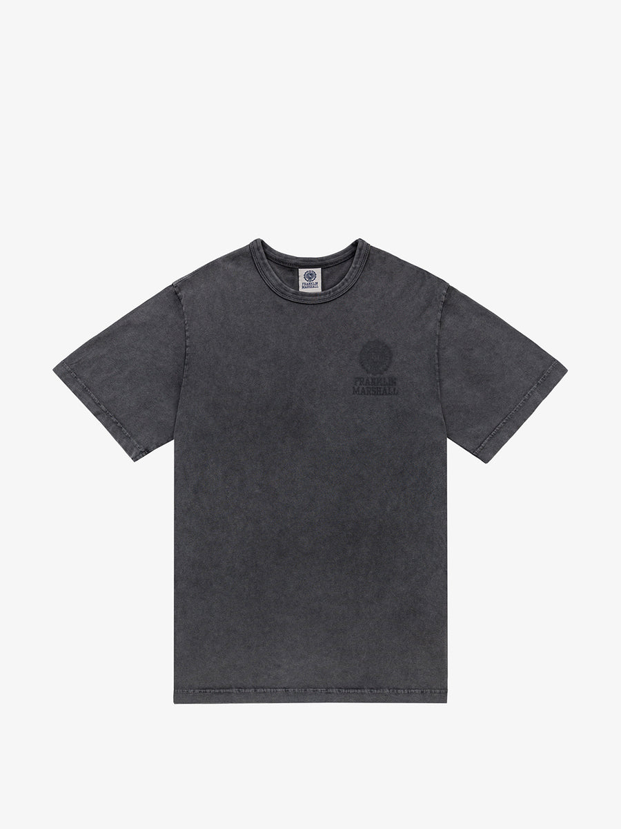 T-shirt tinto in capo acid wash stampa logo Crest