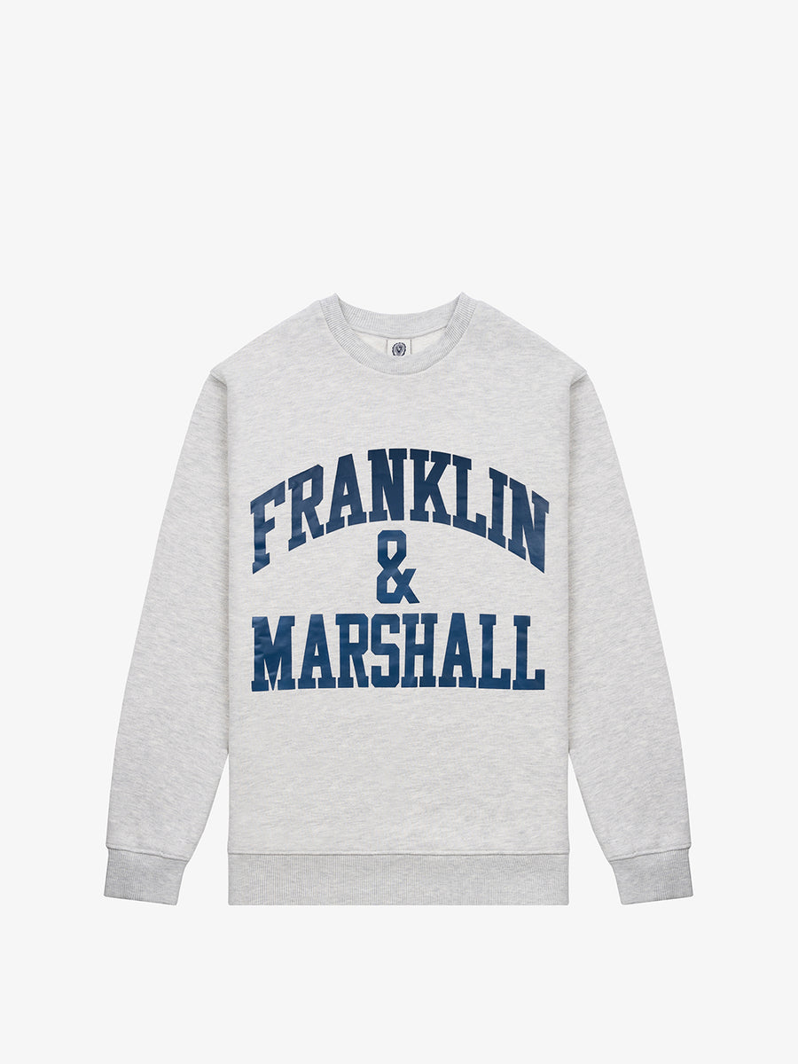 Crewneck sweatshirt with arch letter logo print