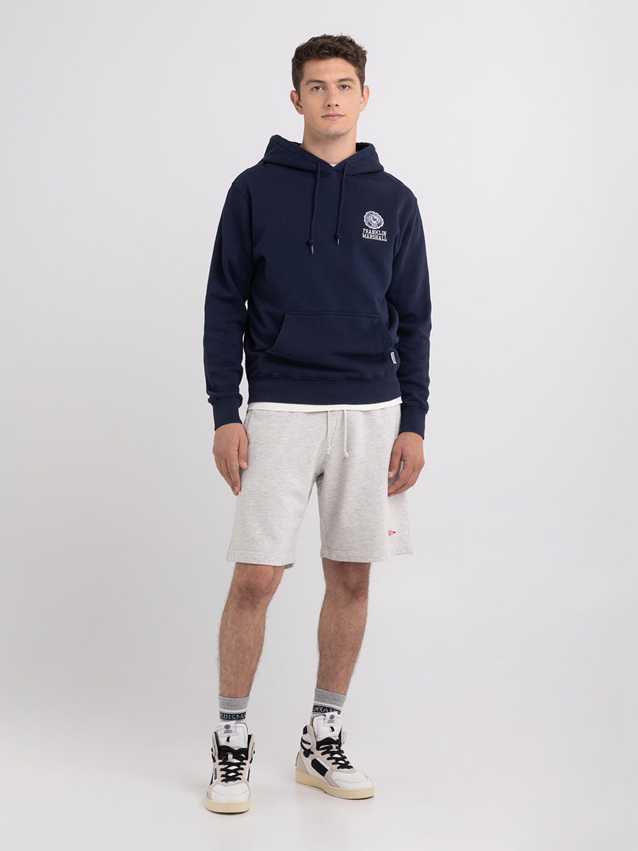 Felpa con cappuccio ricamo logo Crest