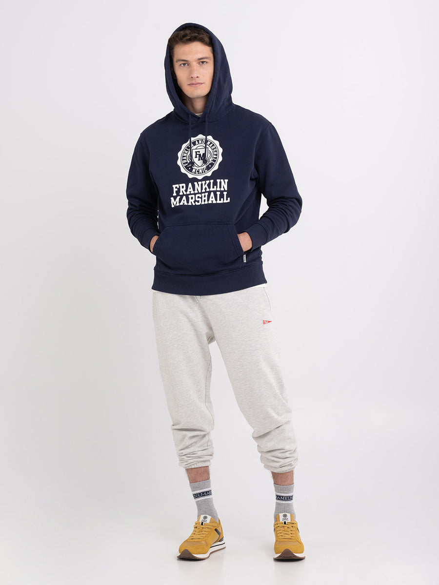 Hoodie with Crest logo maxi print