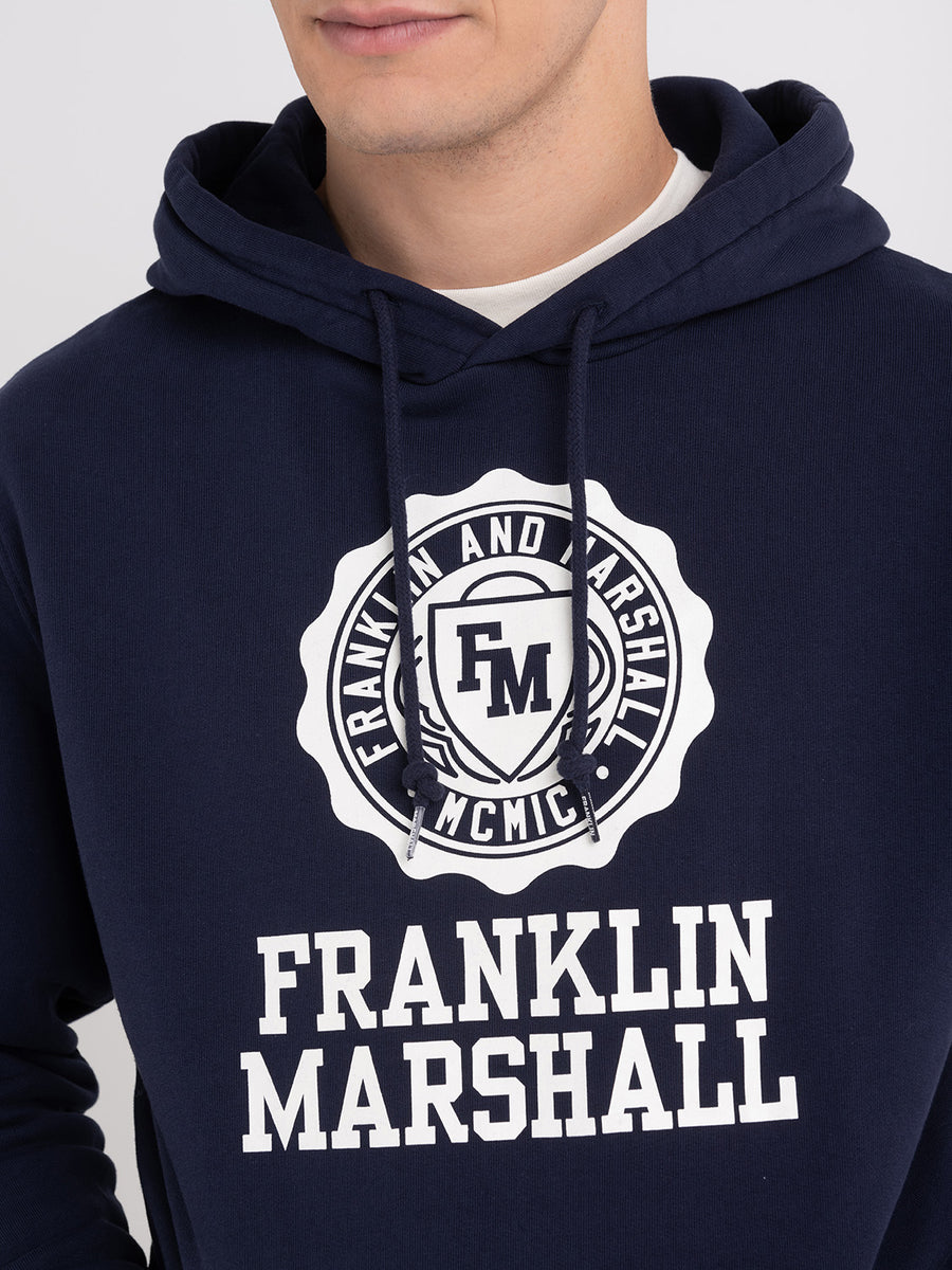 Hoodie with Crest logo maxi print