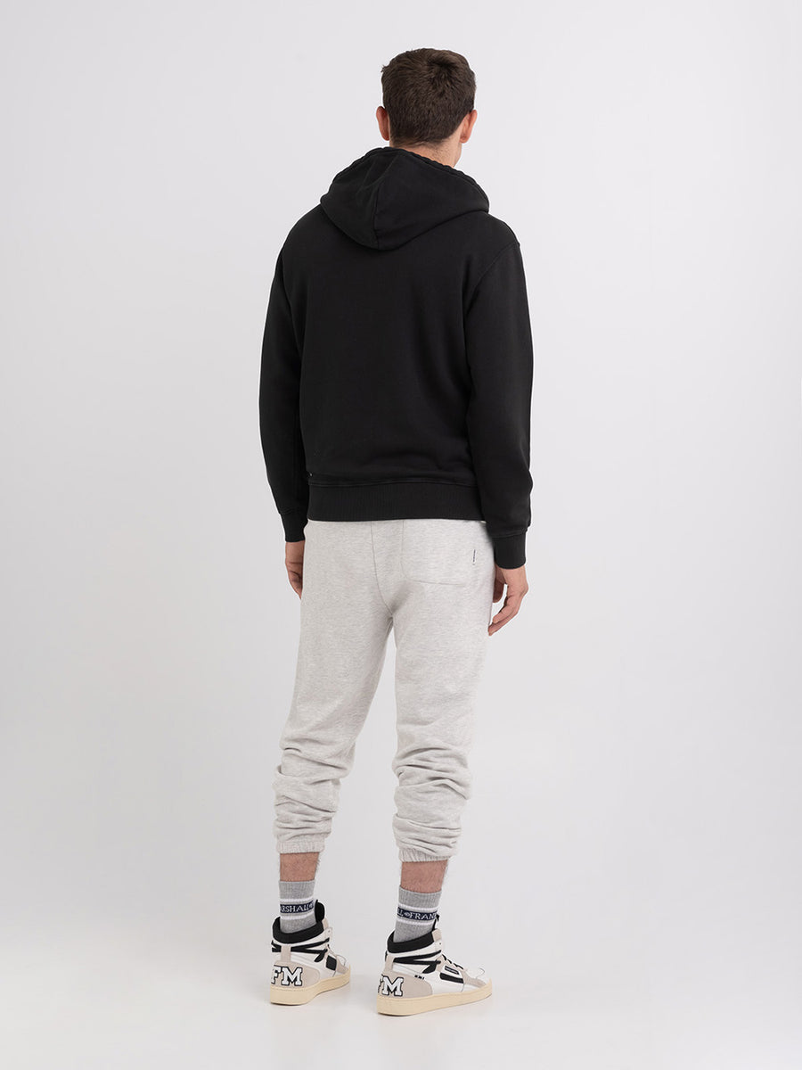 Full zipper hoodie with Crest logo embroidery