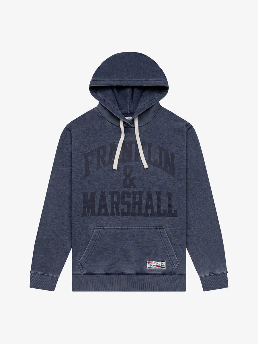 Burn out sweatshirt with arch letter logo print