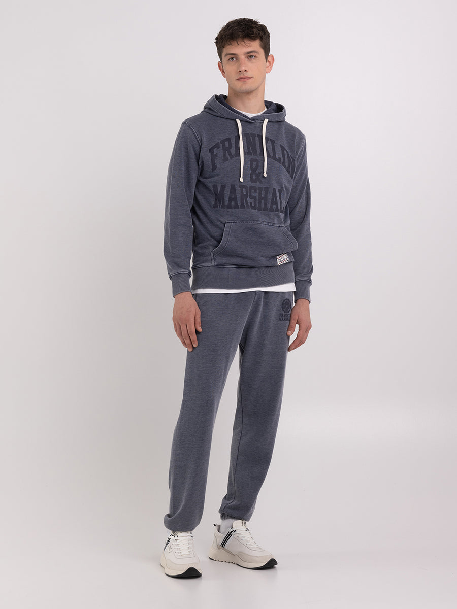 Burn out sweatshirt with arch letter logo print
