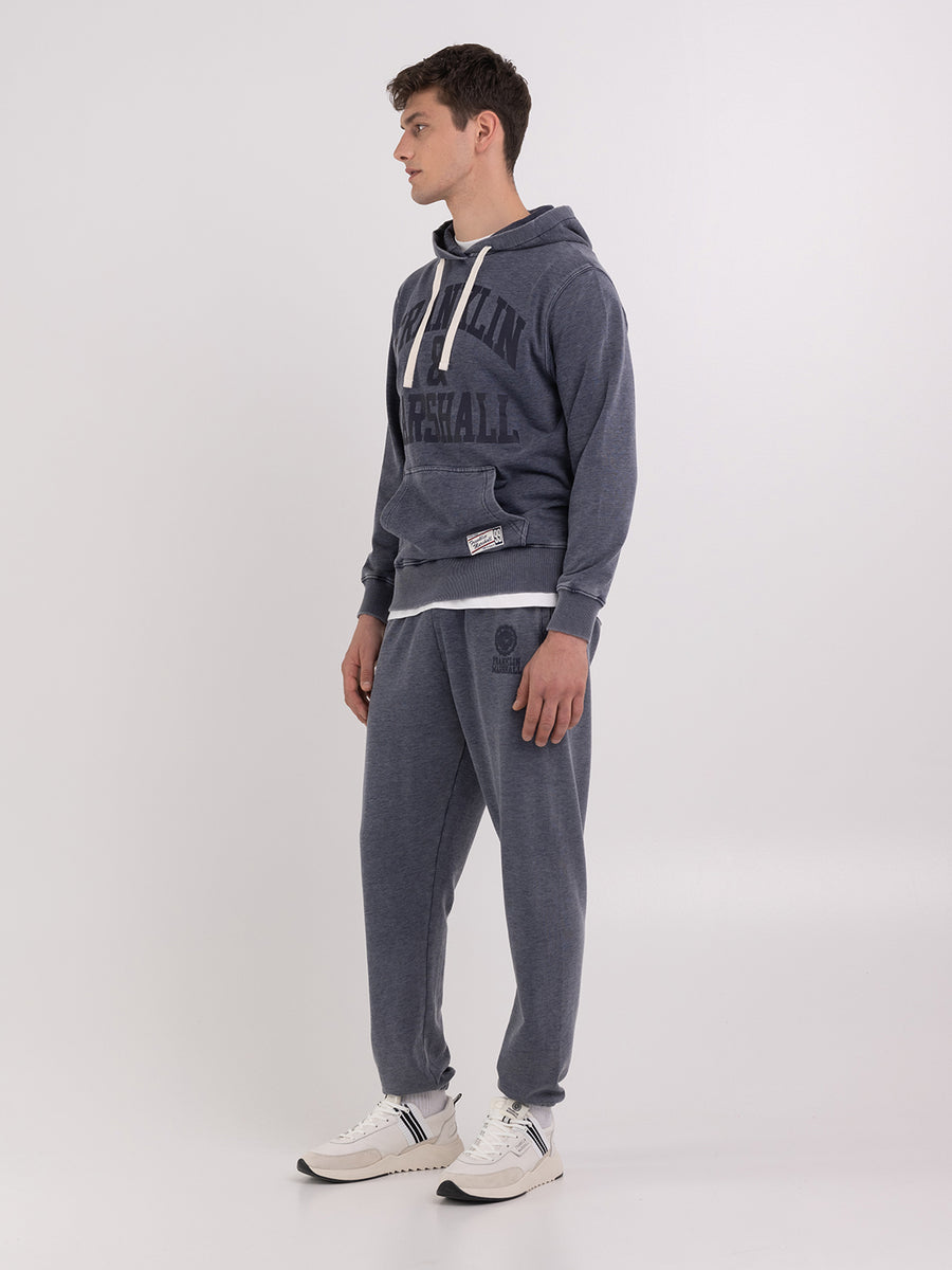 Burn out sweatshirt with arch letter logo print