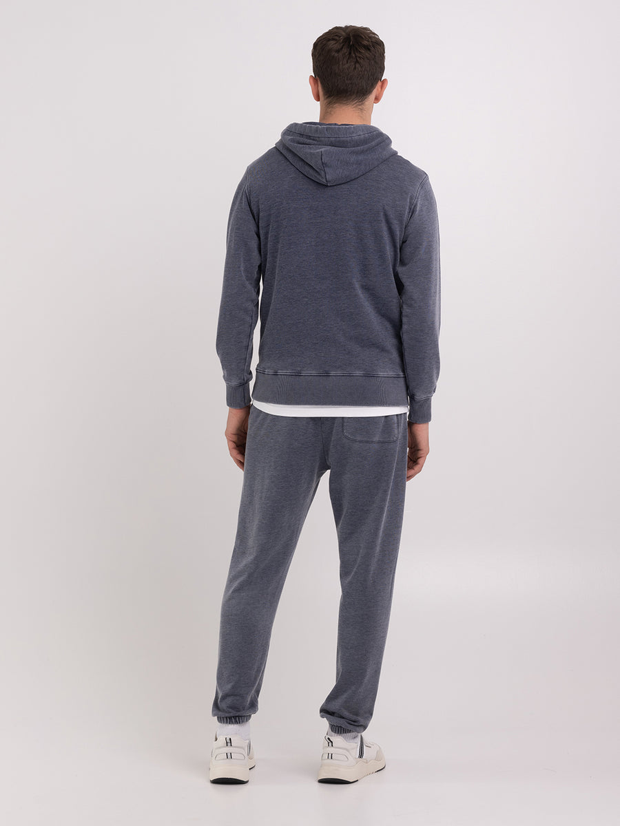Burn out sweatshirt with arch letter logo print