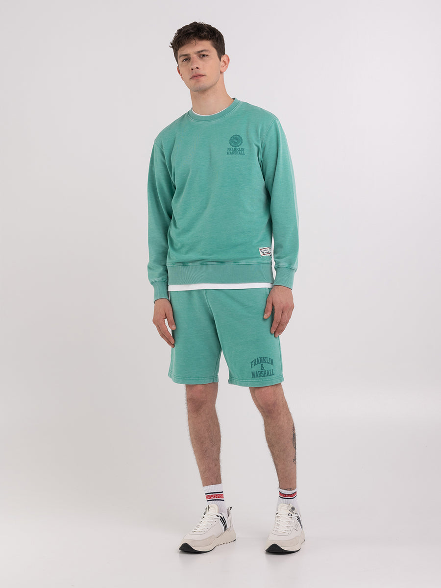 Burn out sweatshirt with Crest logo embroidery
