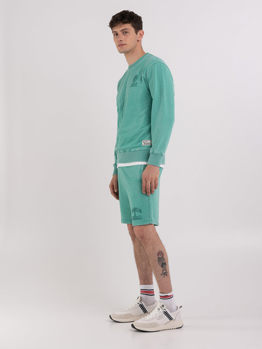 Burn out sweatshirt with Crest logo embroidery