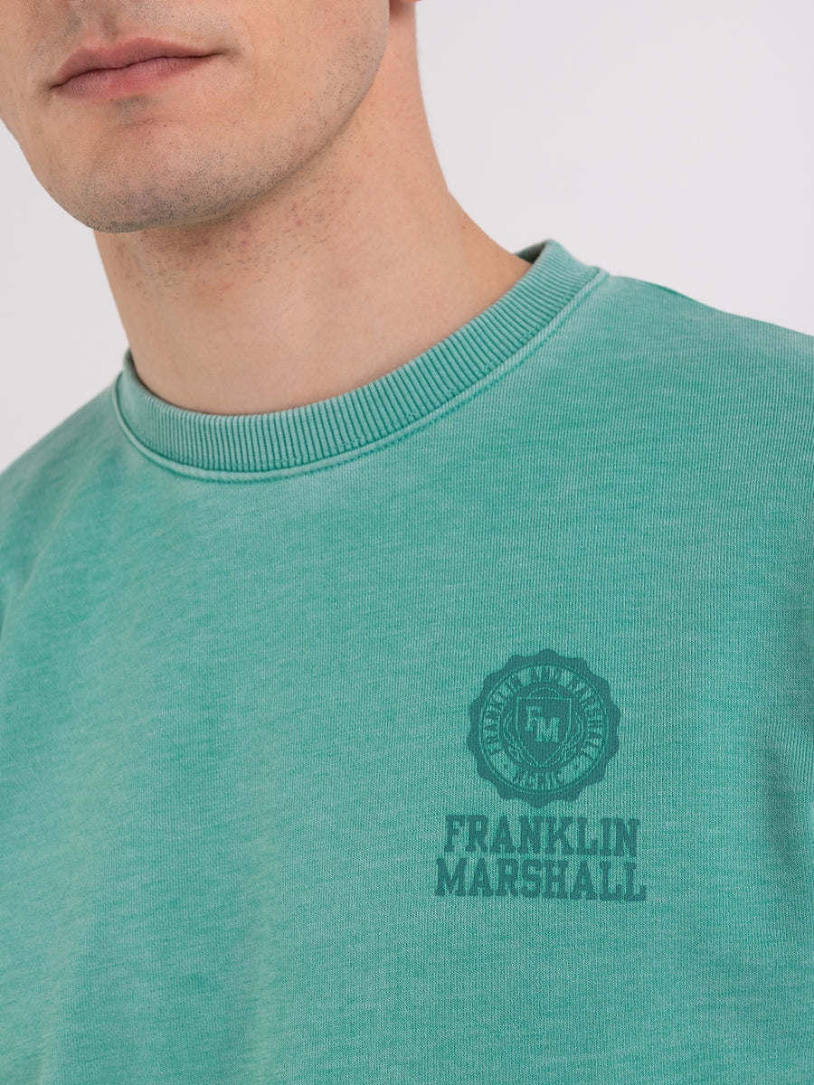 Burn out sweatshirt with Crest logo embroidery