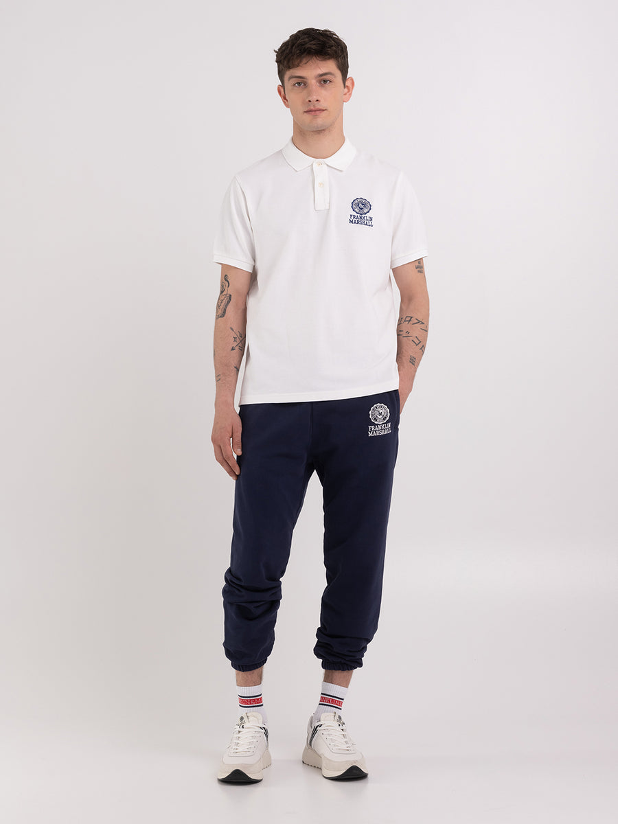 Polo shirt in piquè cotton with Crest logo embroidery