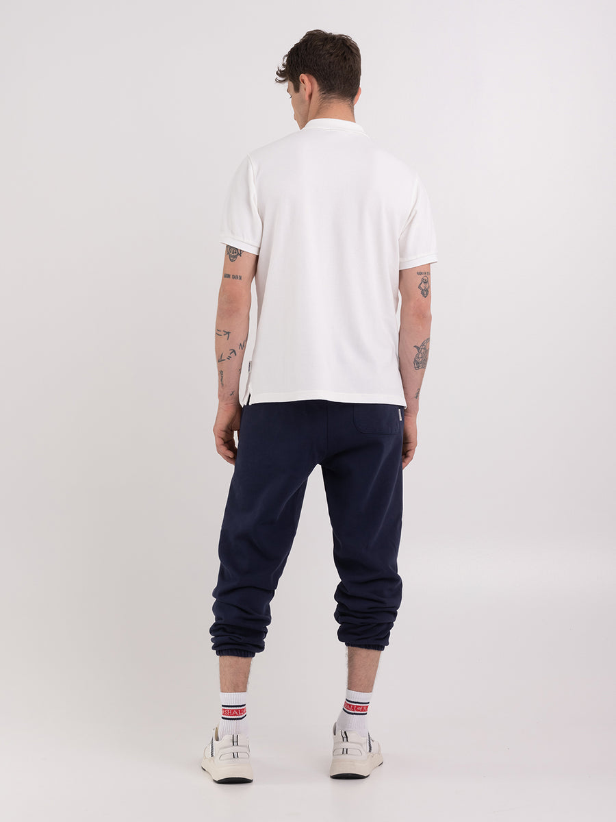 Polo shirt in piquè cotton with Crest logo embroidery