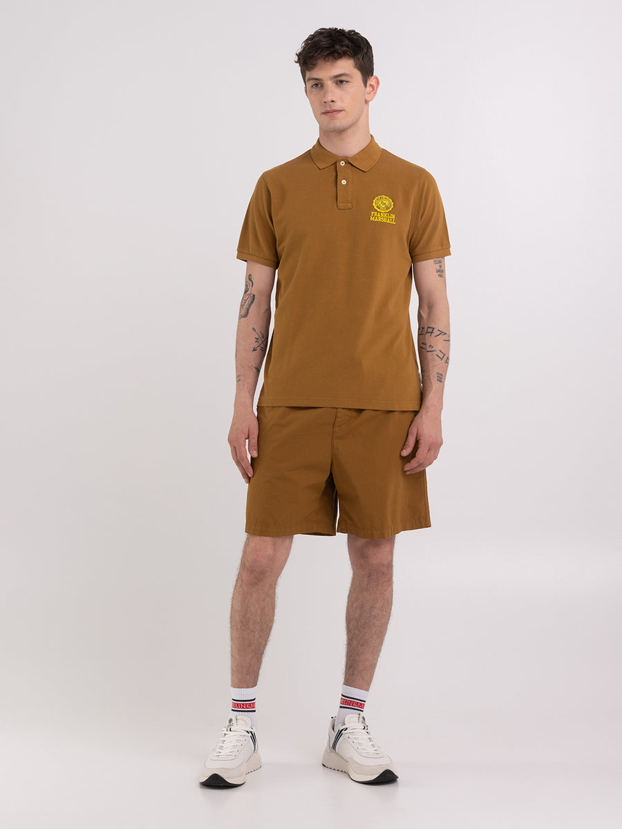 Polo shirt in piquè cotton with Crest logo embroidery