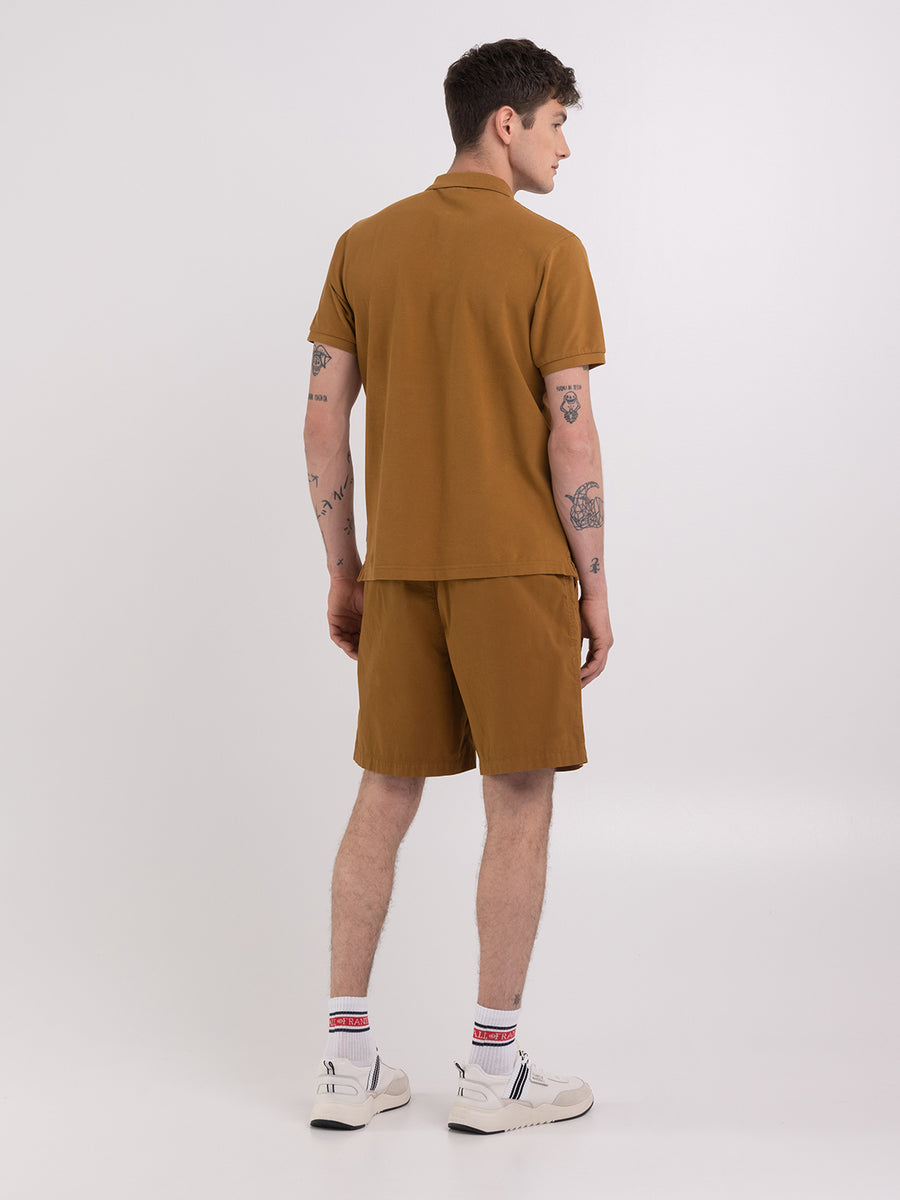 Polo shirt in piquè cotton with Crest logo embroidery