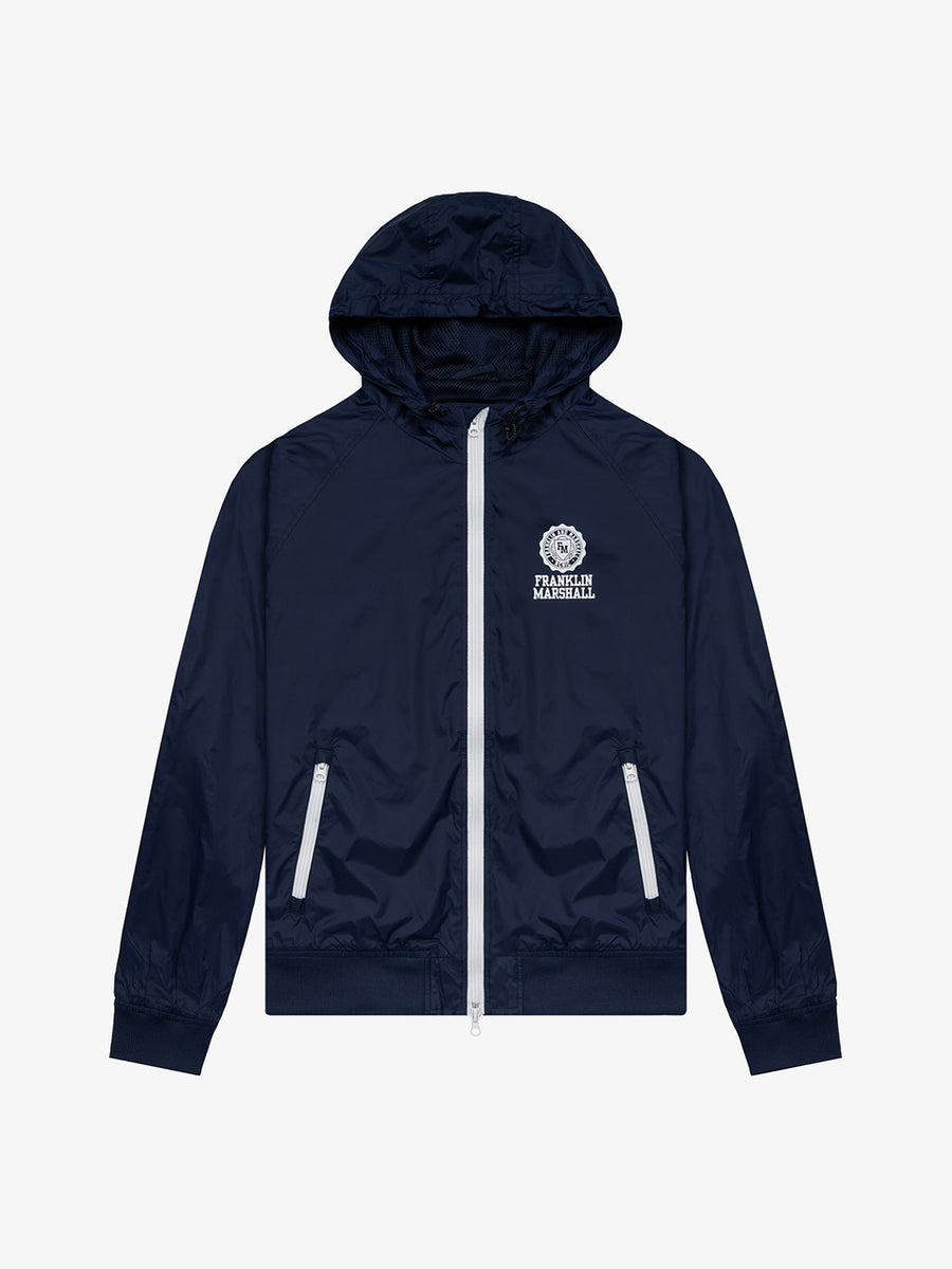 Recycled nylon jacket with Crest logo print