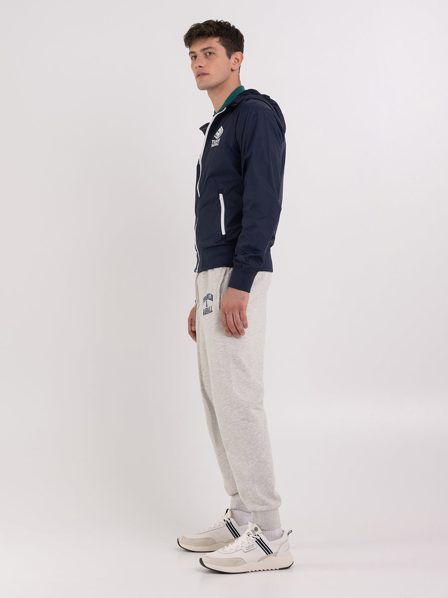 Recycled nylon jacket with Crest logo print