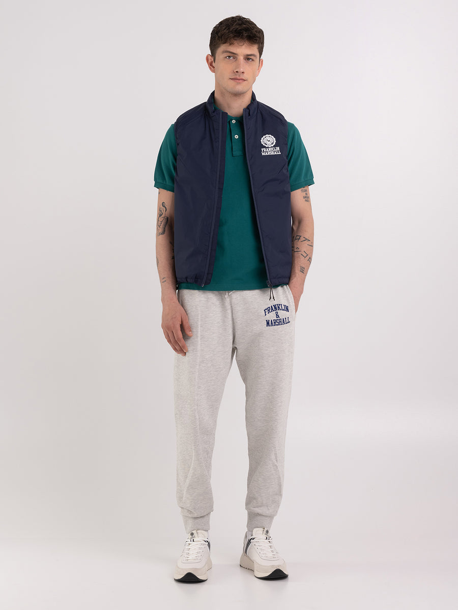 Recycled nylon vest with Crest logo print